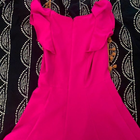 Hot Pink Ruffle Eliza J Dress - Picture 2 of 2
